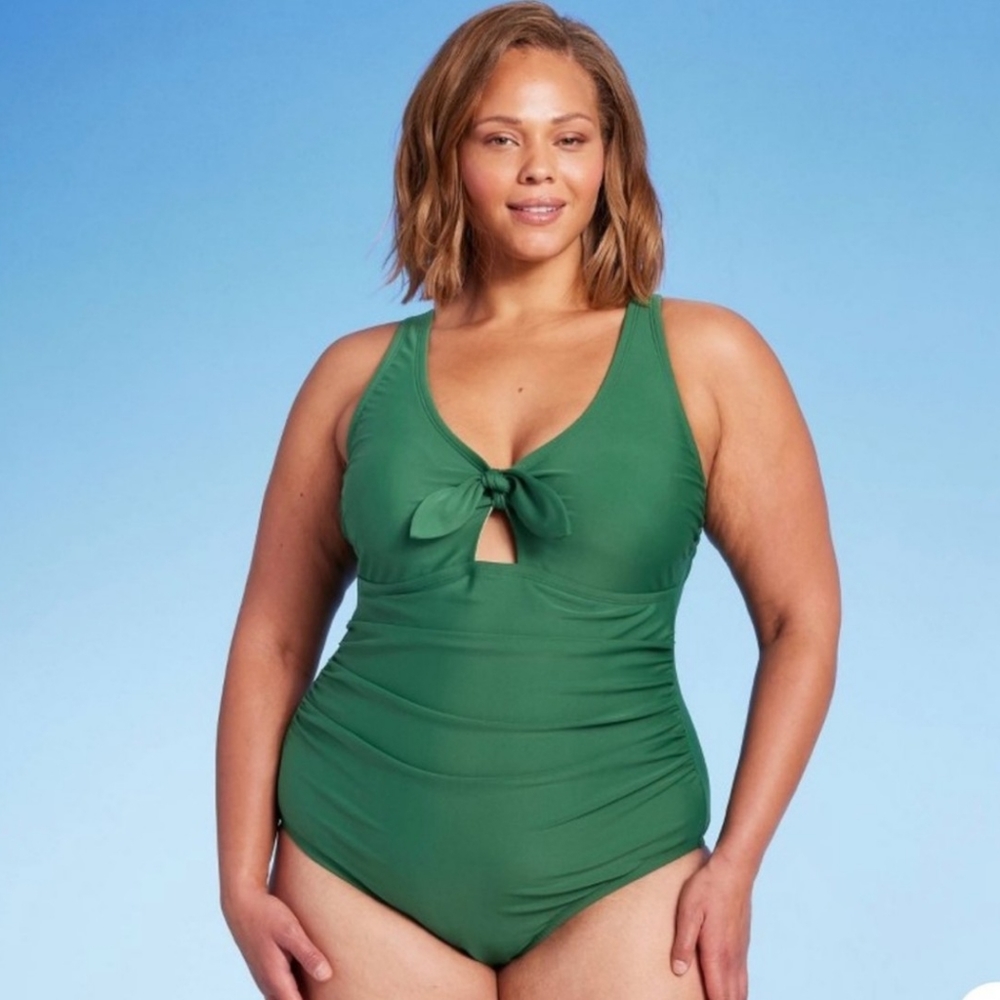 Kona sol front tie one piece swimsuit